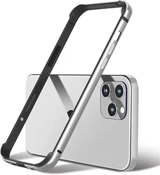 Sleek Aluminum Metal Bumper Frame with Soft Inner Cover - iPhone 12 Mini(5.4