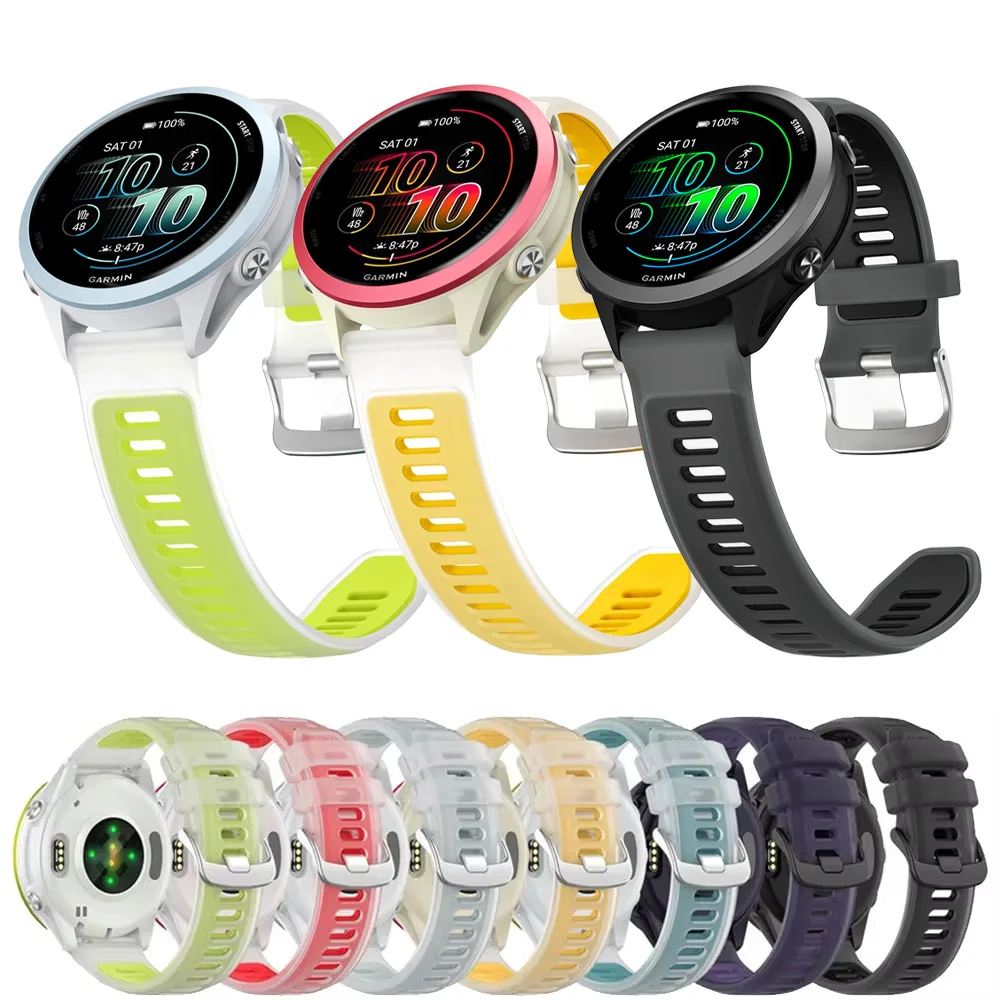 Semi-Transparent Two-Tone Silicone Replacement Strap