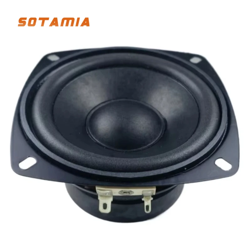 SOTAMIA 1Pcs 4 Inch Full Range Speaker 4 Ohm 20W Foam Edge Audio Speaker Home Theater HIFI Loudspeaker DIY Bookshelf Altavoz