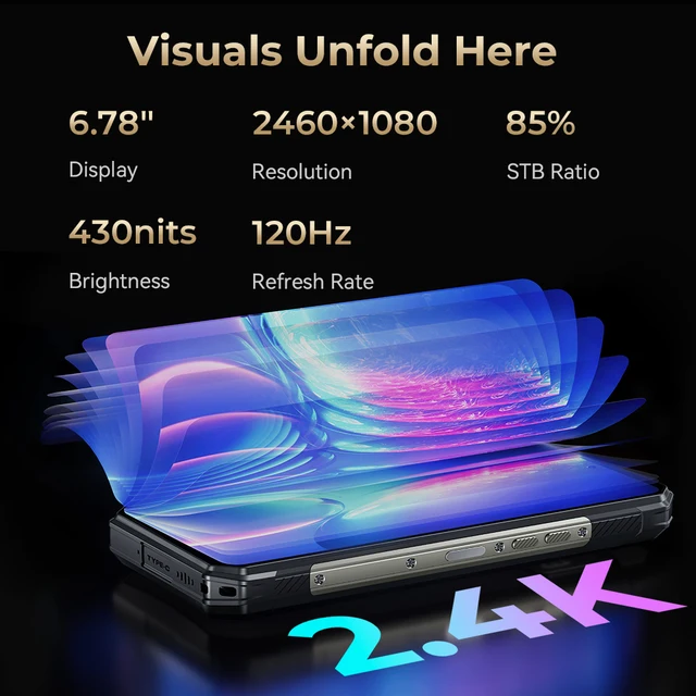 Oukitel-Smartphone robuste WP30 Pro 5G, téléphone portable Android 13, 12 Go + 512 Go, 120W, 11000mAh, 6.78 "FHD +, appareil photo 108MP 2