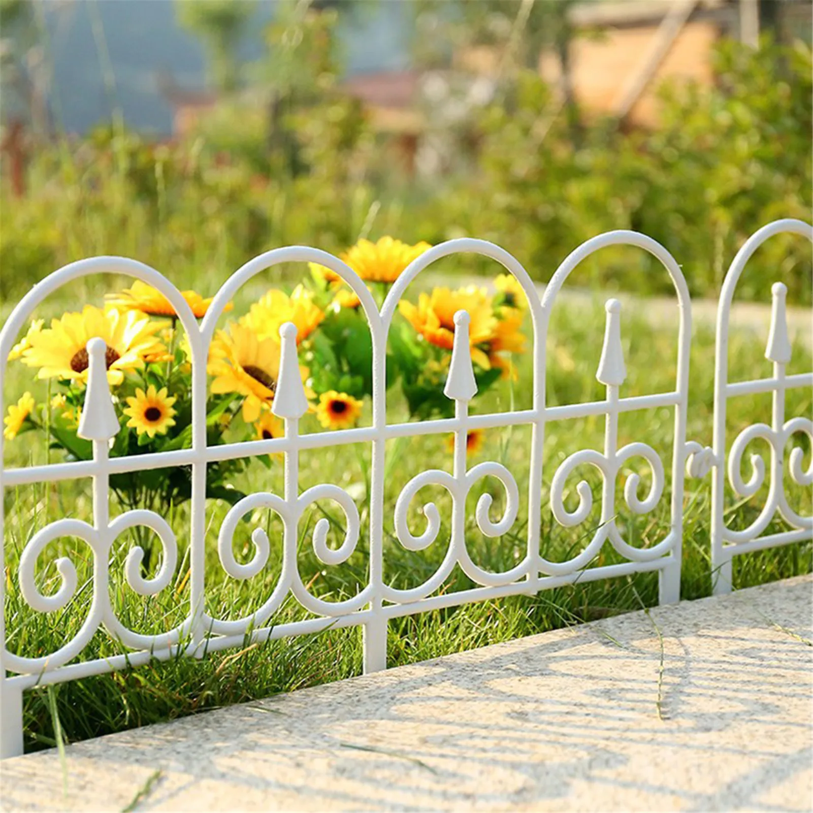 5PCS Garden Border Decorative Garden Fence Edging Outdoor Plant Bordering Lawn Edging Fence For Yard Decoration