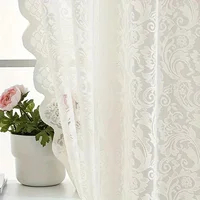 1pc elegant phoenix tail lace chiffon curtain, suitable for living room, kitchen and home decoration. 5