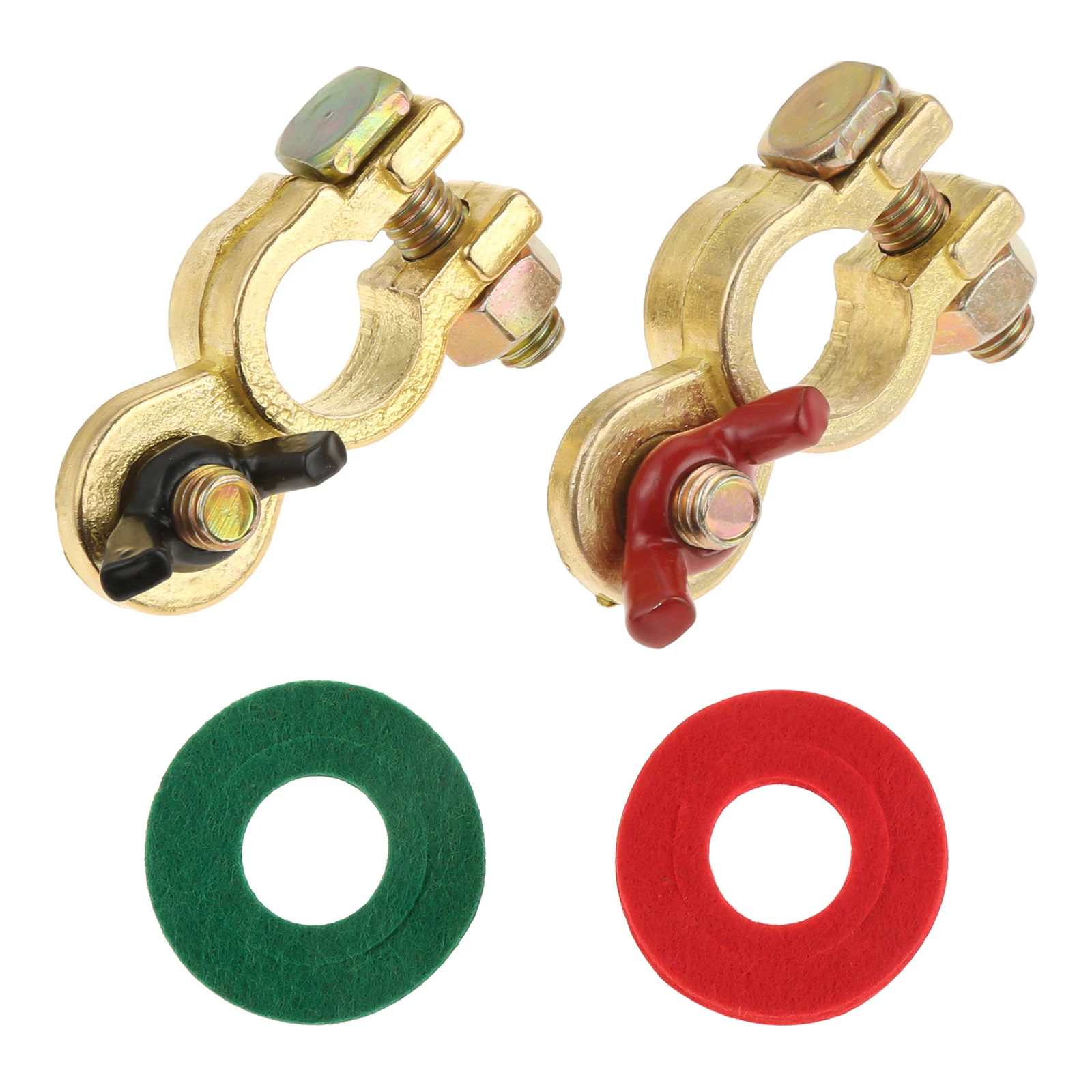 Morsetti Batteria Auto - 2 Pezzi, Positivo E Negativo, In Rame Stagnato, Per Auto, Barche, Camper - Foto 13