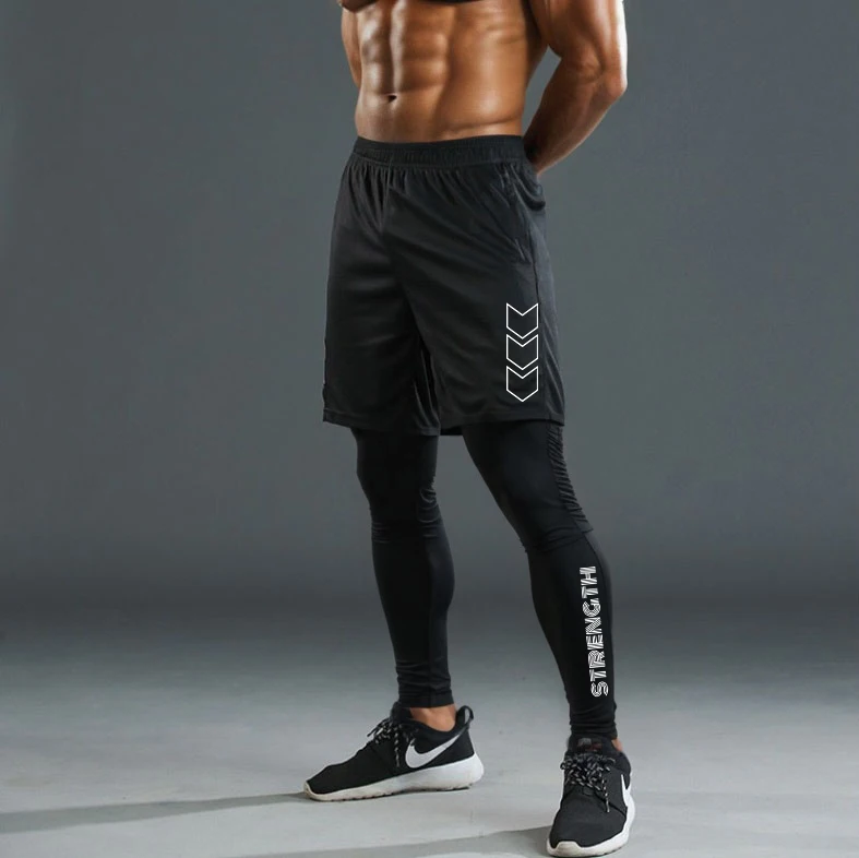 Running Pants Men's Compression Quick Dry Jogger Trousers Gym Workout Leggings Elasticity Sweatpants Fitness Tights Sport Jogging Trousers