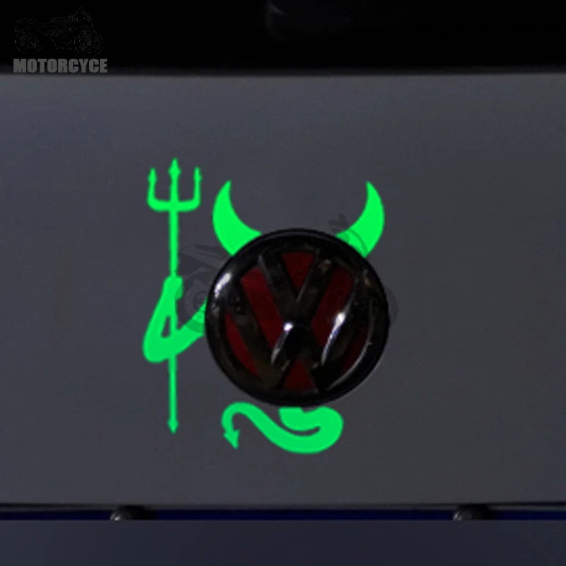 

Nightglow stickers, devil shaped die cut stickers suitable for Volkswagen, Toyota, BMW and other cars, waterproof and sunscreen