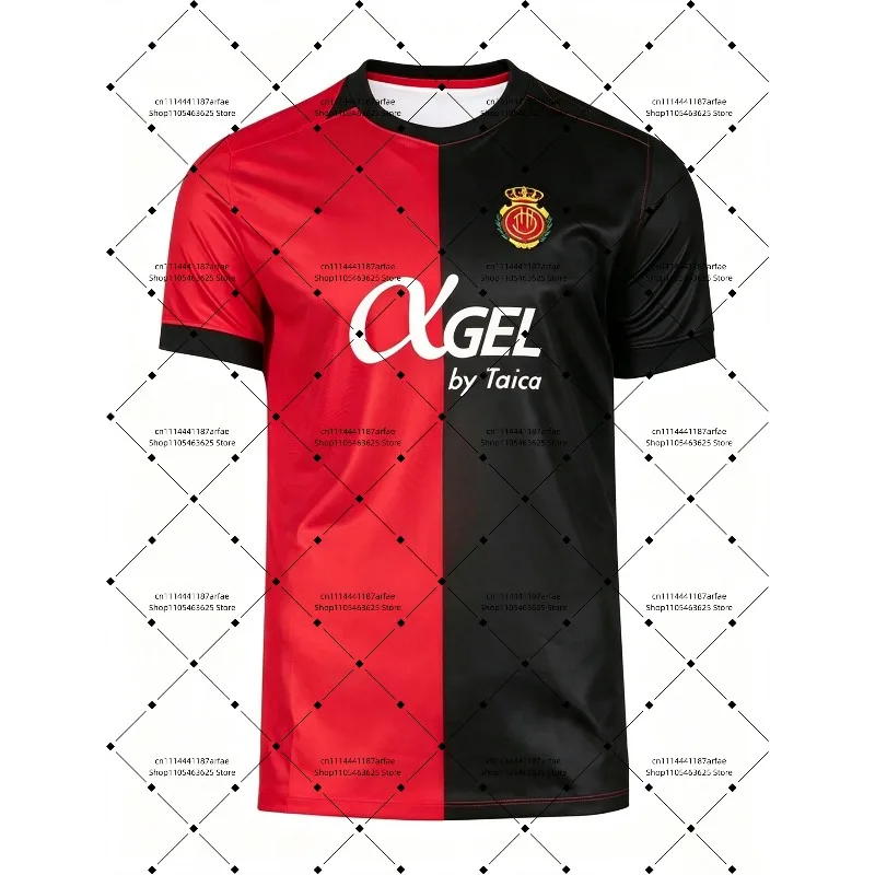 26-27 RCD Mallorca Heim- und Auswärtstrikot mit 3D-Digitaldruck, bequemes und atmungsaktives Sport-Freizeit-Oberteil