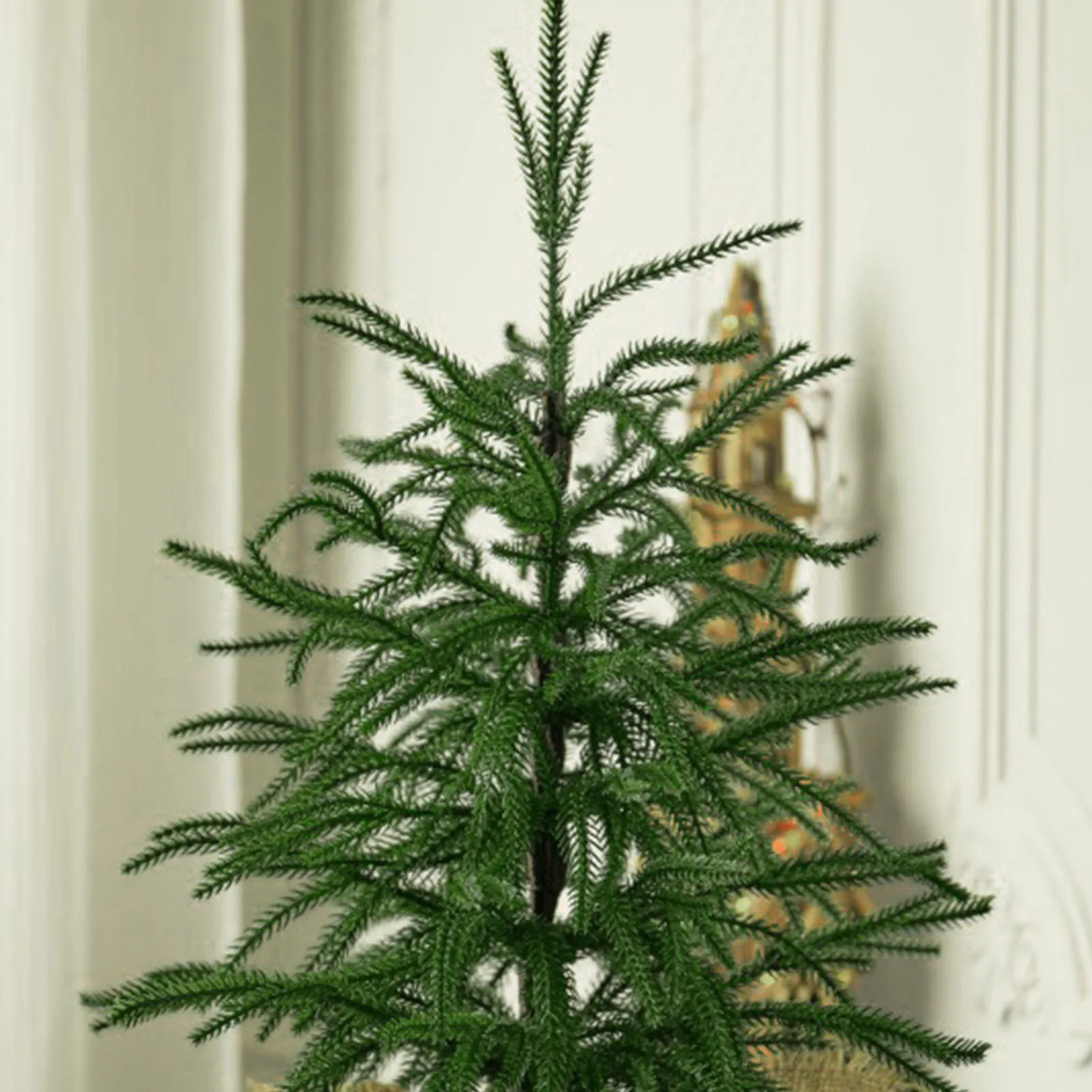 Artificial Xmas Tree PET Green Mini Xmas Pine Tree Tabletop Centerpiece for Home Holiday Indoor Dining Table Decor