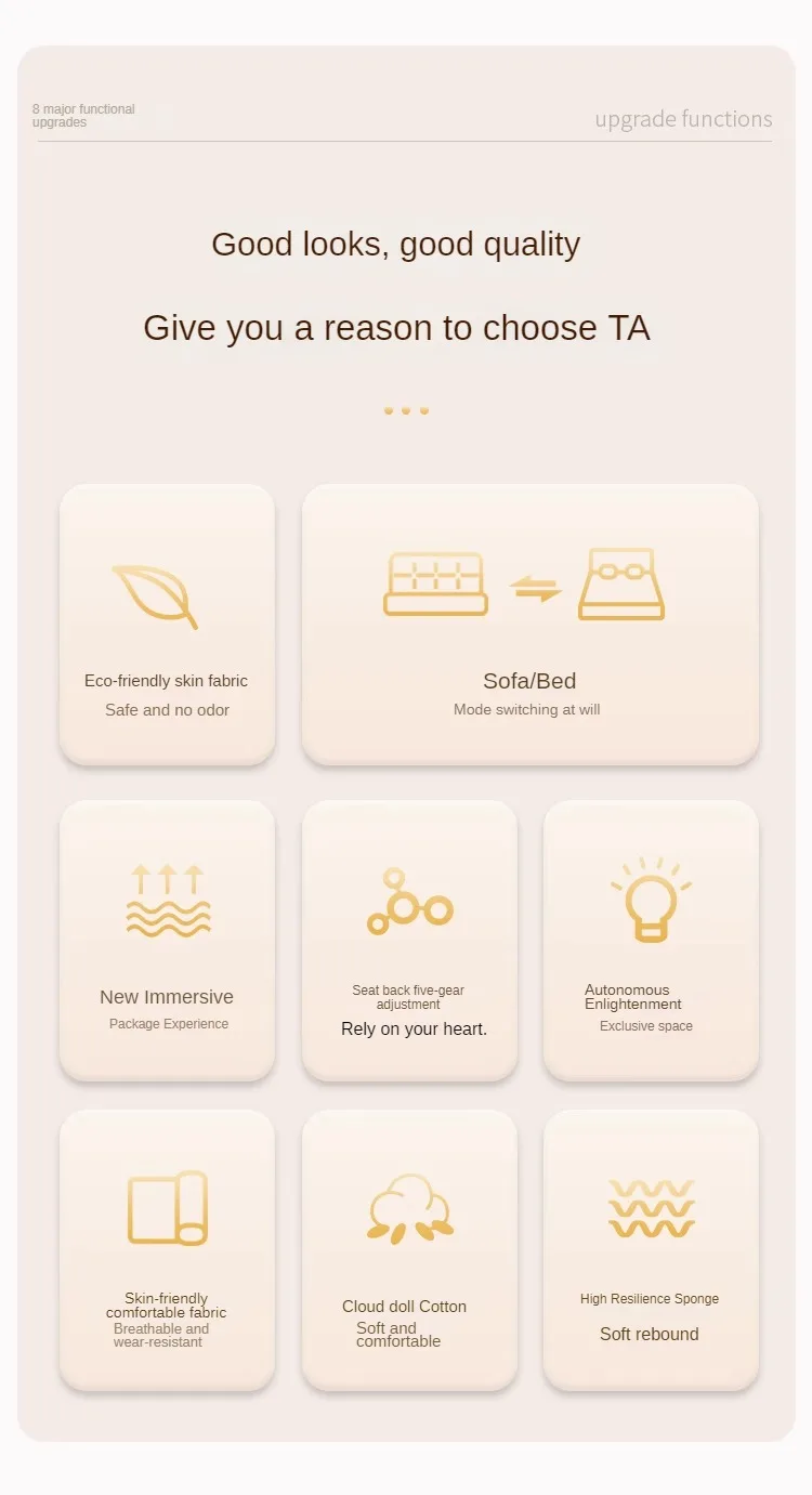 Description Picture 3 of itemLazy Sofa Bedroom Reclining Sleeping Tatami Double Seat Bed Back Chair Balcony Casual Folding Sofa Living Room Furniture