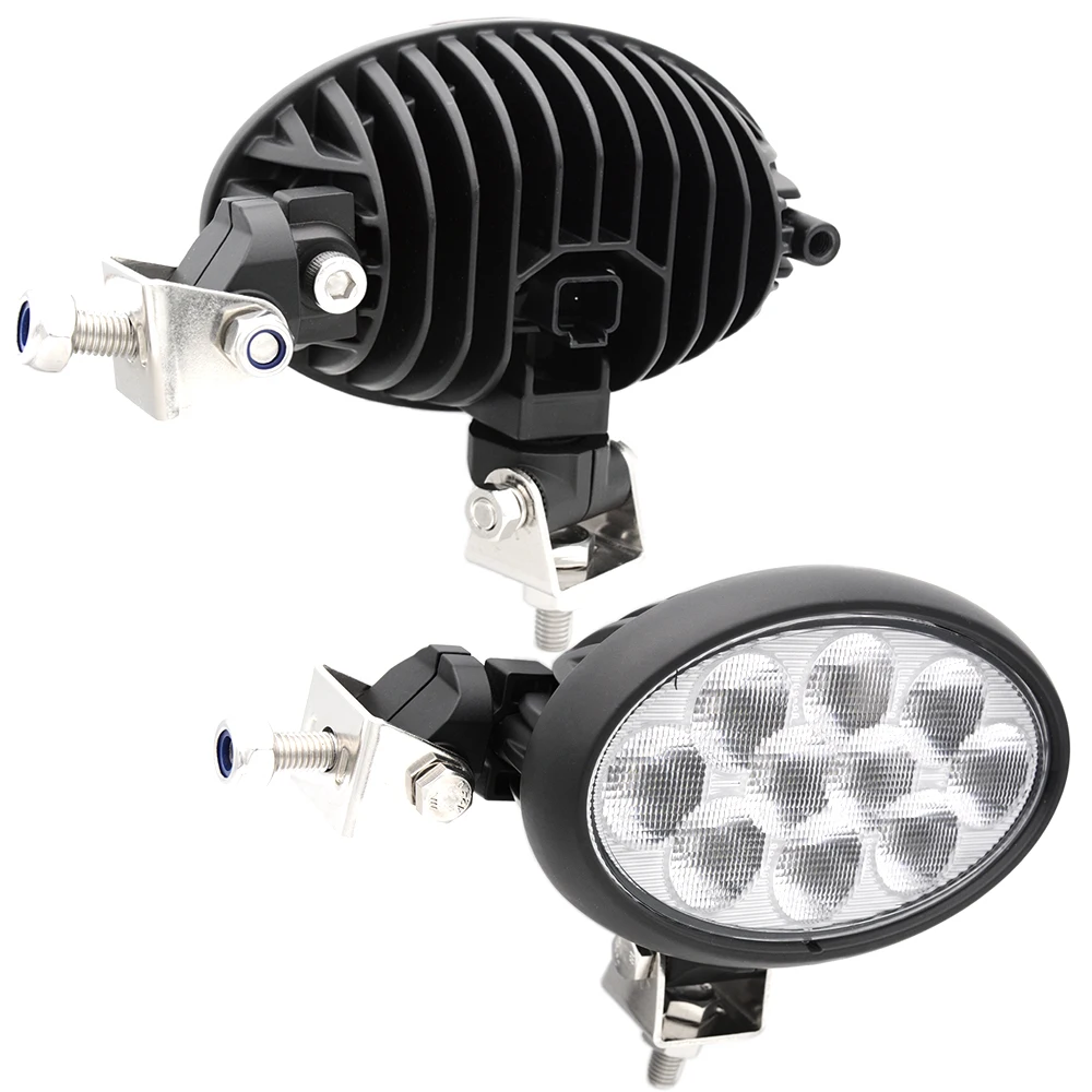 

Three Installation Methods Two Mounted Stainless Steel Bracket 50W oval led work light Cab Led Tractor Light