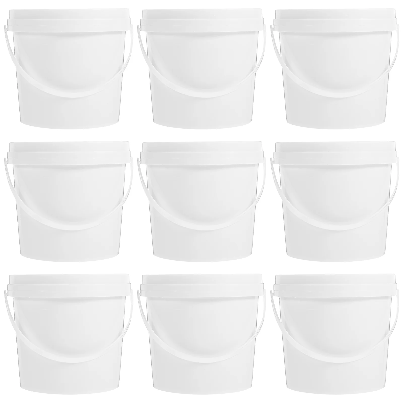 

10 Pcs Plastic Barrel Portable Water Bucket with Cover Multi-functional Lid Multipurpose