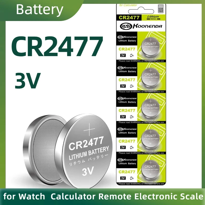 LiCB CR2477 3V Lithium Battery (Pack of 10)