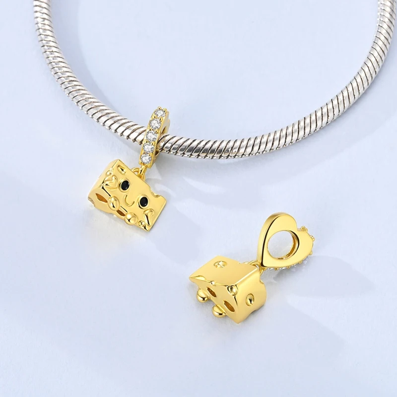 Gold Original Charm Bead 925 Sterling Silber Leopard Kreuz Hund Knochen Erde Flugzeug Charm Fit Armbänder Anhänger Frauen DIY Schmuck – Detail 25