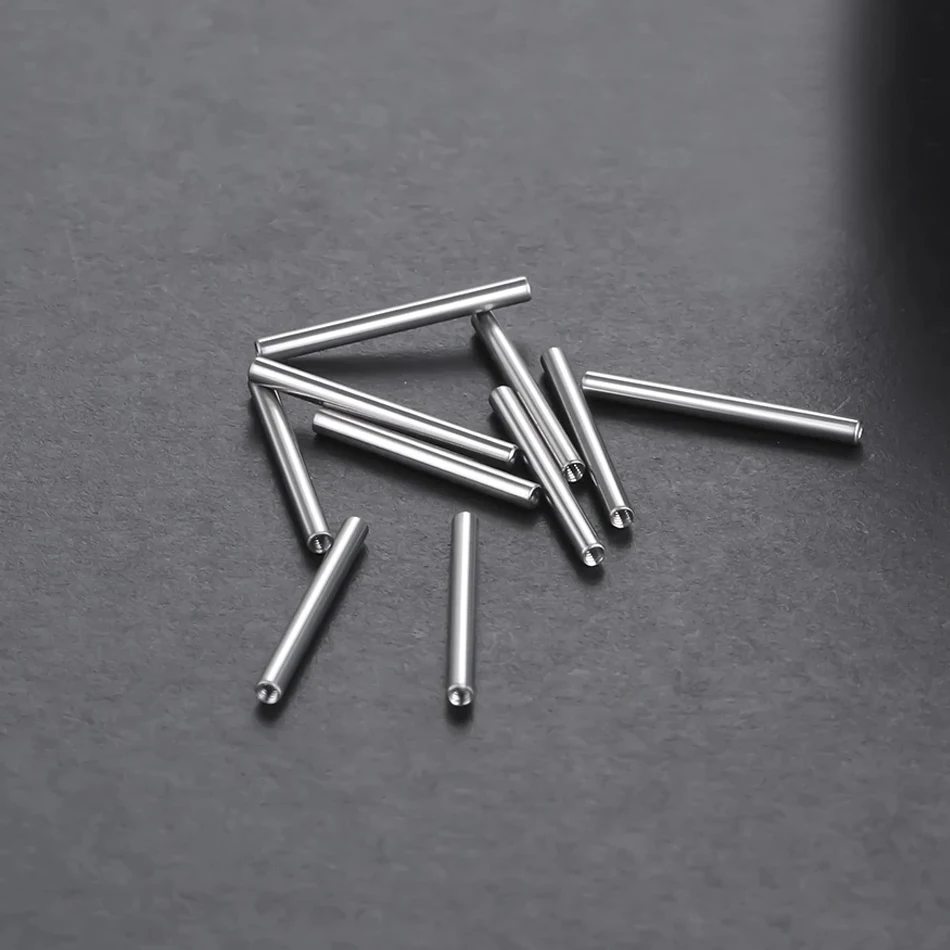Großhandel ASTM F136 Implantatqualität Titan 14G 16G Innengewinde gerade Stange Septum Langhantelschaft Schmuckzubehör – Detail 2