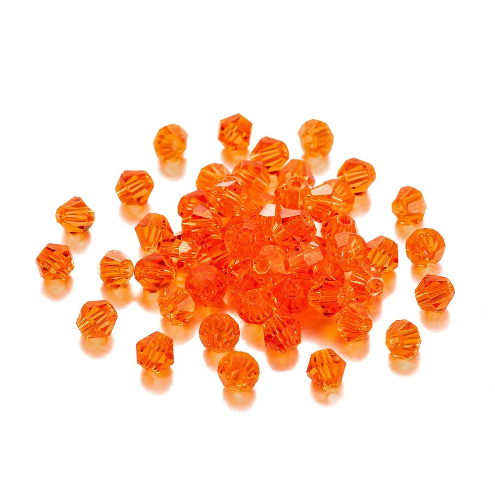 Shimmering AB Glass Bicone Beads – 200Pcs