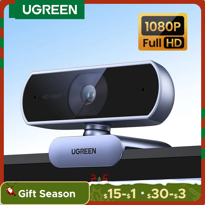 UGREEN USB Webcam 1080P HD Mini Webcam For Laptop Computer Web Camera Dual Microphones for Youtube Zoom Video Calling 2K web cam