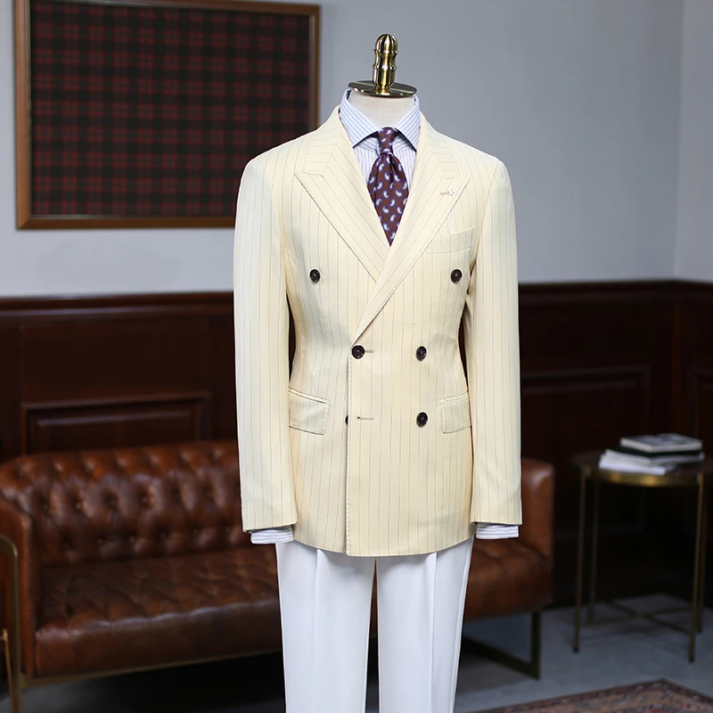 Tailor-made 3 Pieces Suit For Men high quality vest Pants Tuxedos Formal Business Male Wedding Party Jackets Mens Clothing blue