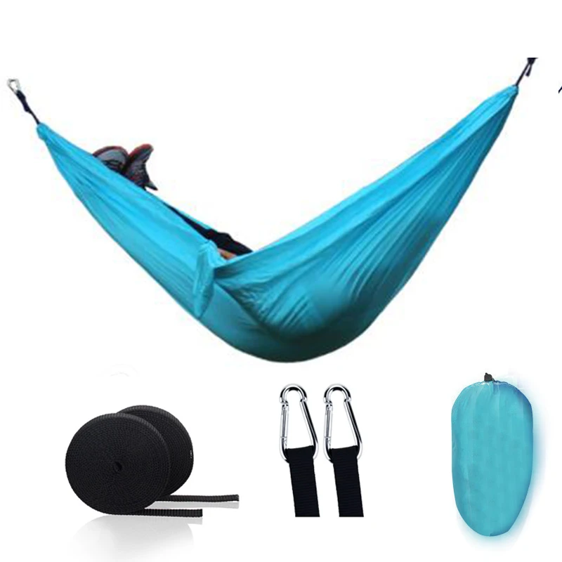 Portable Nylon Parachute Hammock Camping Survival Garden Hunting Leisure Hamac Travel Double Person Hamak Free shipping 