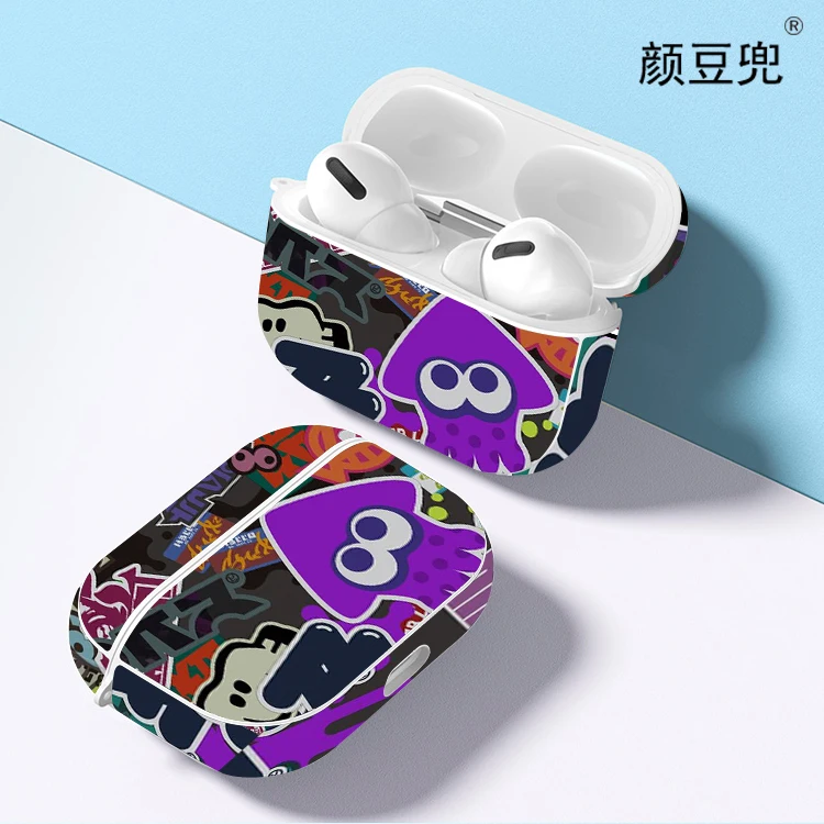 Splatoon 2 Anime Game Per Apple Airpods 2 1 Custodia Protettiva In Silicone Nero Per Airpods Pro 2 Custodie Per Airpods 3 Custodie