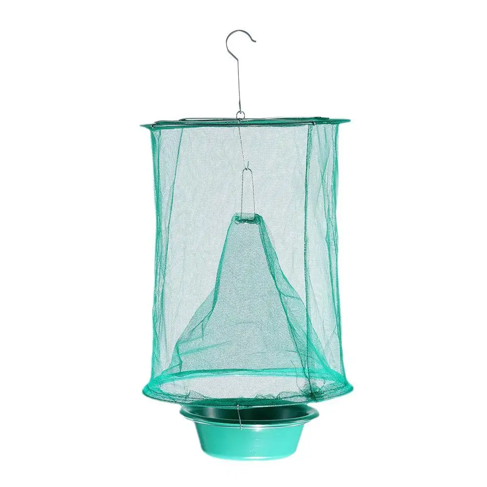 

1pcs Fly Catcher Killer Pest Control Reusable Hanging Flytrap Cage Net Traps Garden Hanging Flycatcher