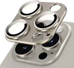 Premium Glass Camera Lens Protector - Full Cover Accessories - 13 - 13 Mini (Natural Titanium)