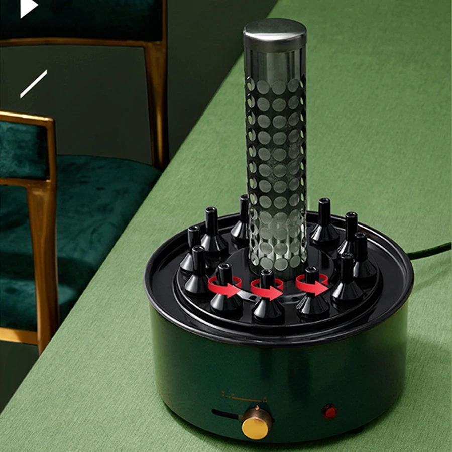 360&deg; Automatic Revolving Vertical Grill Smokeless Barbecue BBQ Kebab Rotary Machine Rotisserie Domestic Mutton Lamb Skewer Oven