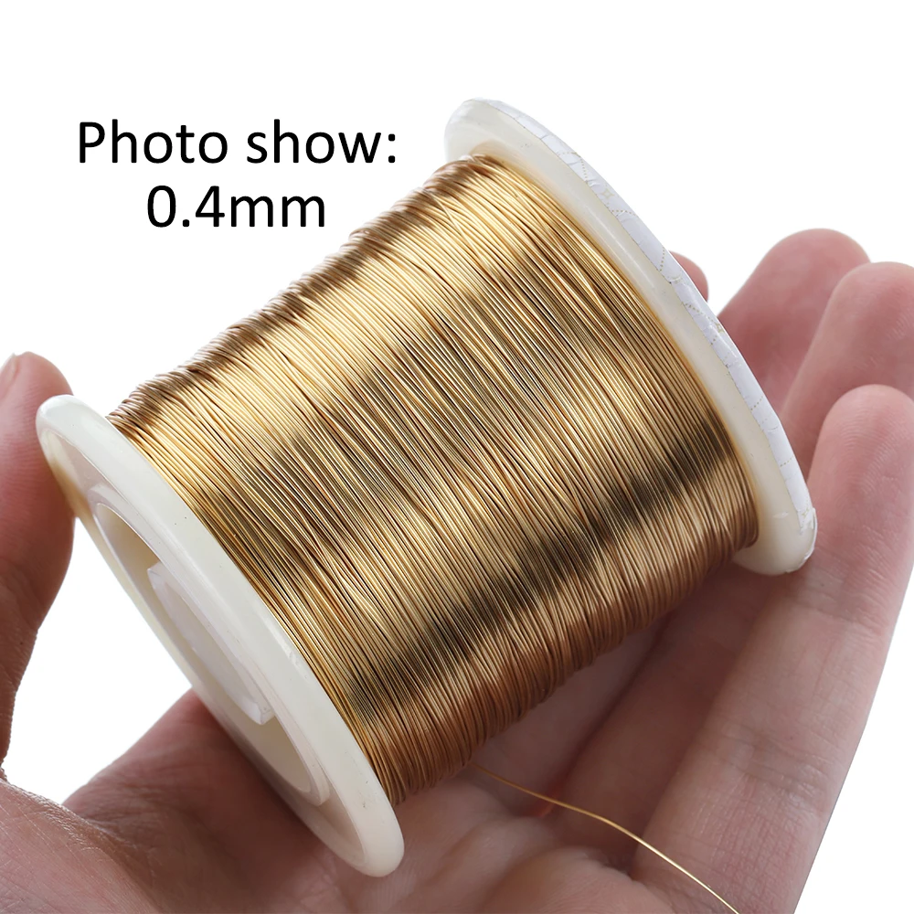 1Roll Copper Beading Wire Shapable Tarnish-Resistant Wire for Bracelet Necklace DIY Jewelry Making Supplies Wholesale Gold color