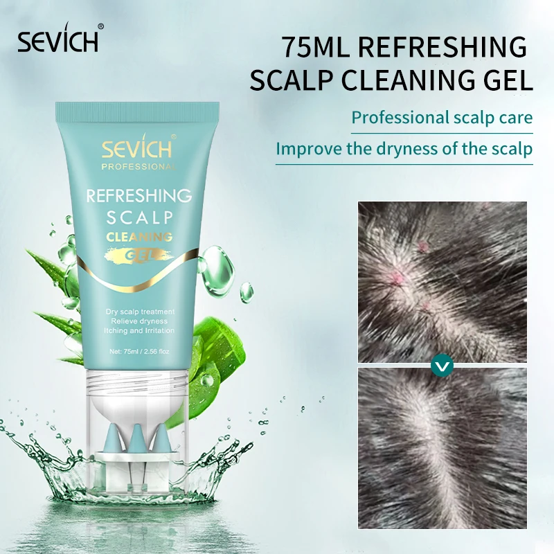 

Sevich Refreshing Scalp Cleansing Gel 75ml Anti-Dandruff Exfoliating Nourishing Hair Care Soothing Massage Scalp Treatments Gel