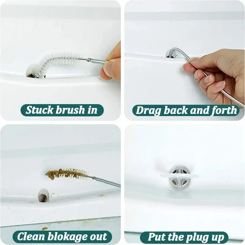 5/6 Pcs Refrigerator Drain Hole Clog Remover Fridge Hole Brush Water Outlet Cleaner for Household Clean Dredge Cleaning Tools 5