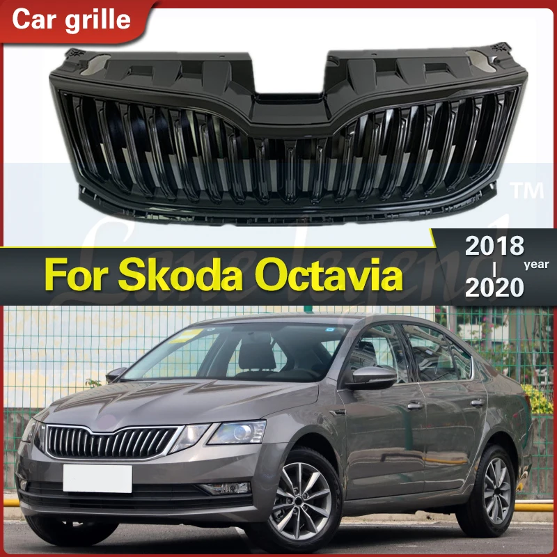 

for Skoda Octavia 2018 2019 2020 Racing Grills Car Front Racing Bumper Grille Upper Grill Accessories Replacement Car Styling