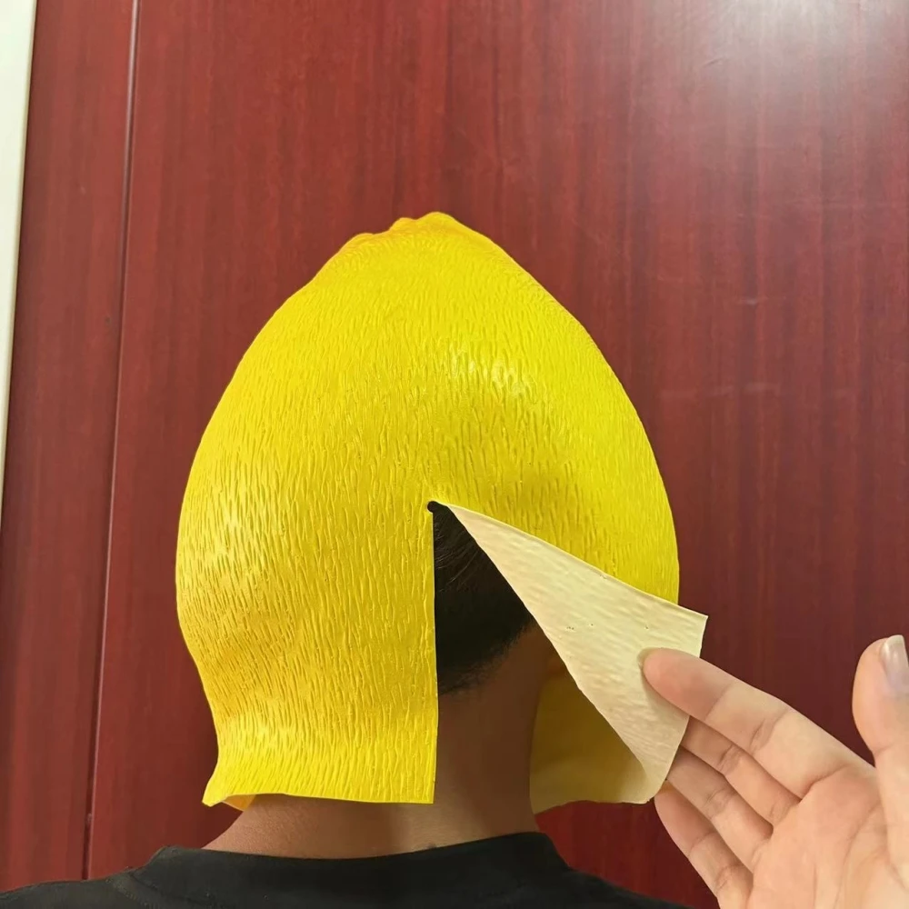 Angry Yellow Duck Mask Cosplay Rubber Animal Latex Helmet Unisex Full Face Headwear Halloween Masquerade Party Costume Prop