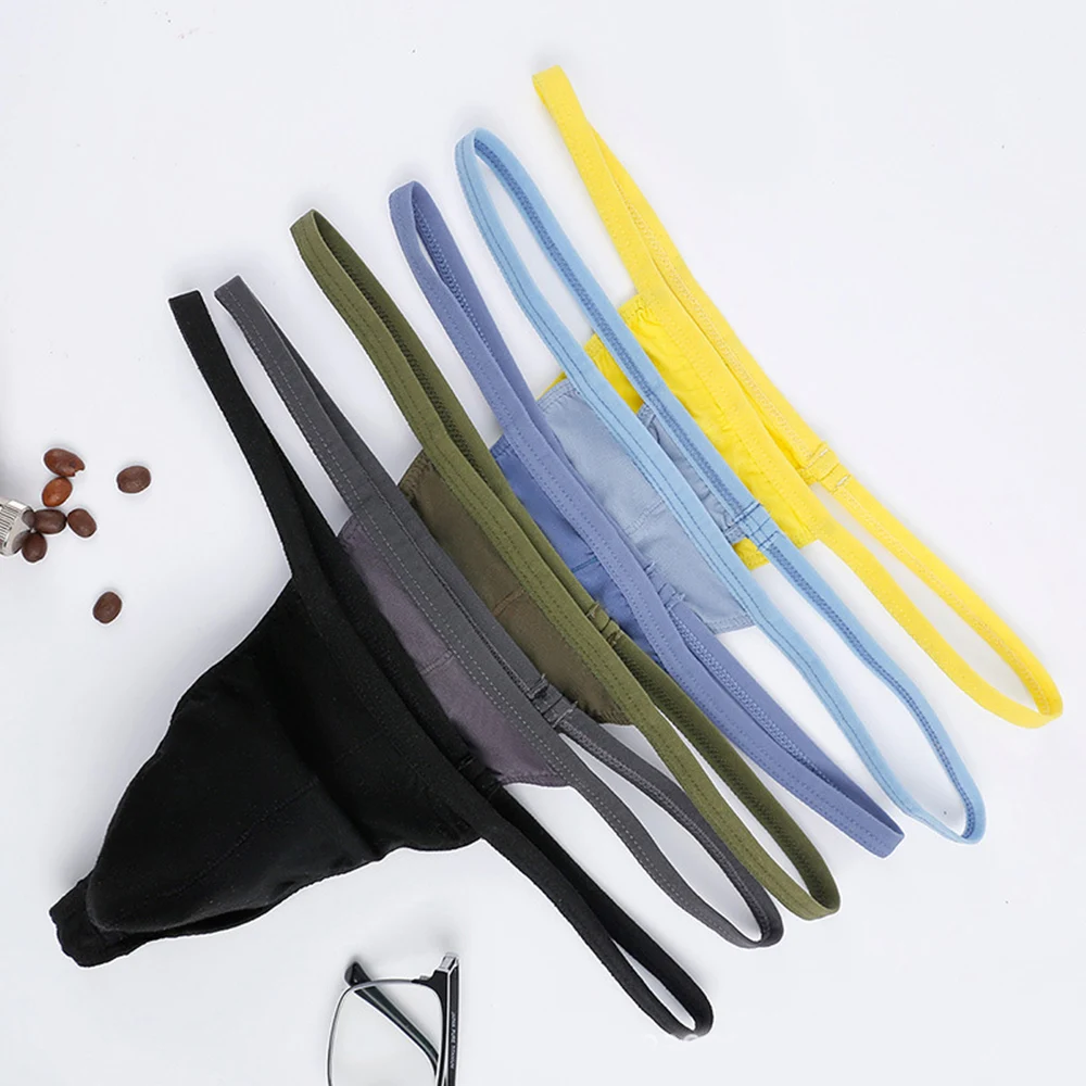 

Men'S Underwear Made Of Modal Cotton Low Waist G-String Solid Color Mens Pouch Panties T-Back Sexy Briefs Comfortable Knickers