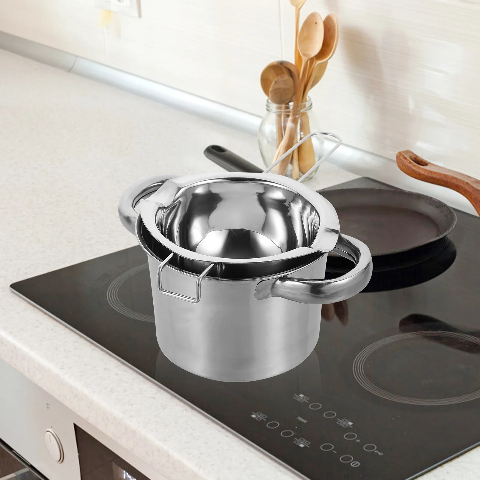 Chocolate Melting Pot Cheese Double Layer Water Heating Stainless Steel Butter Boiler