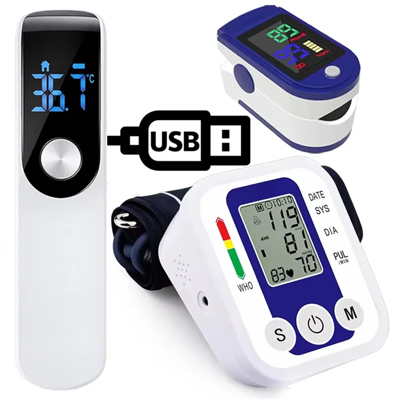 Blood Pressure Monitor LCD Portable Health Care Pulse Meter Automatic Digital Arm Tonometer Sphygmomanometer