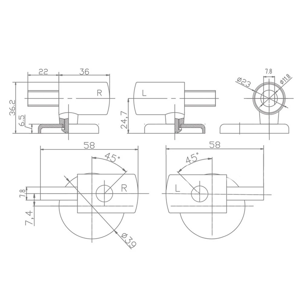 Toilet Soft Close Hinges Replacement Set image 6