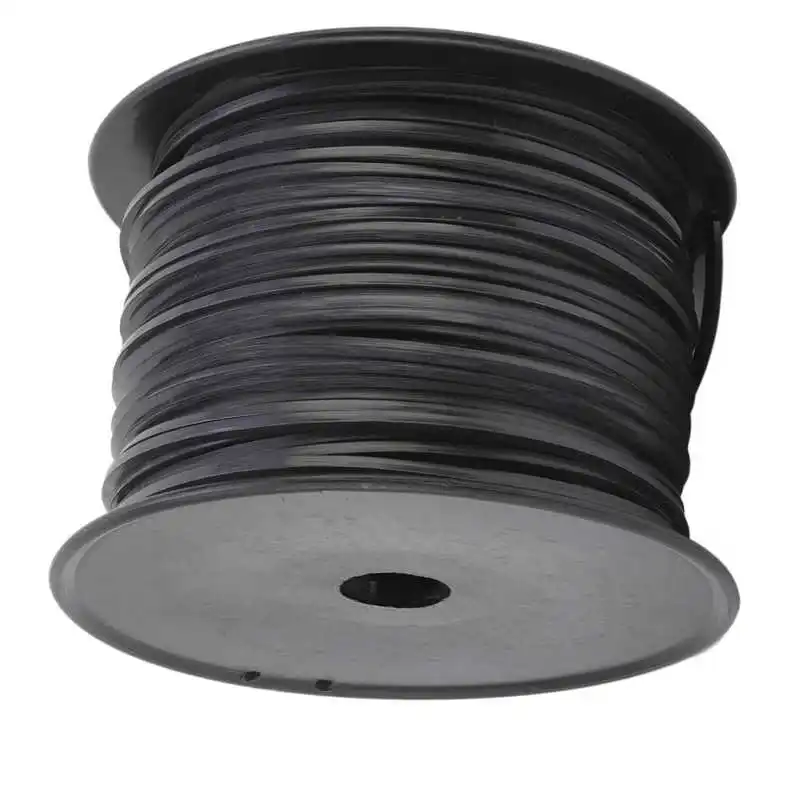 

3.3mm/0.13in Square String Trimmer Line High Efficiency Nylon Black Grass Trimmer Line Replacement for Trimmer Line