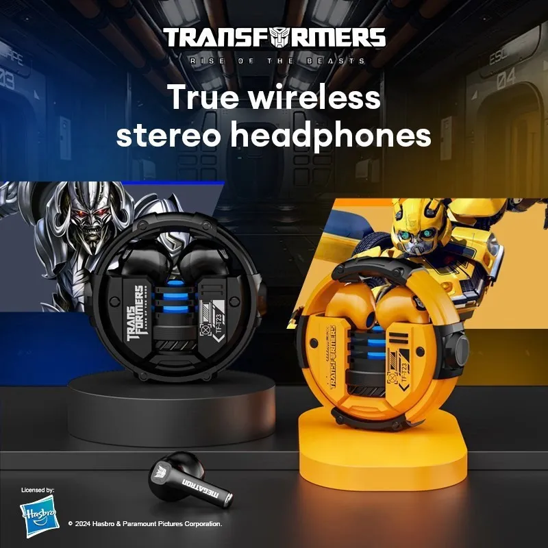 트랜스포머 TF-T23 TWS 게이밍 이어폰, 블루투스 5.4, 긴 내구성, 소음 감소 헤드폰, 스포츠 음악 이어버드,