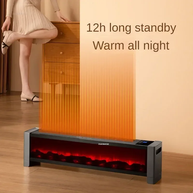 New Electric Fireplace for Room 3d Floor-standing Intelligent Voice Fireplace Italian Light Luxury Stove for Study Room N
