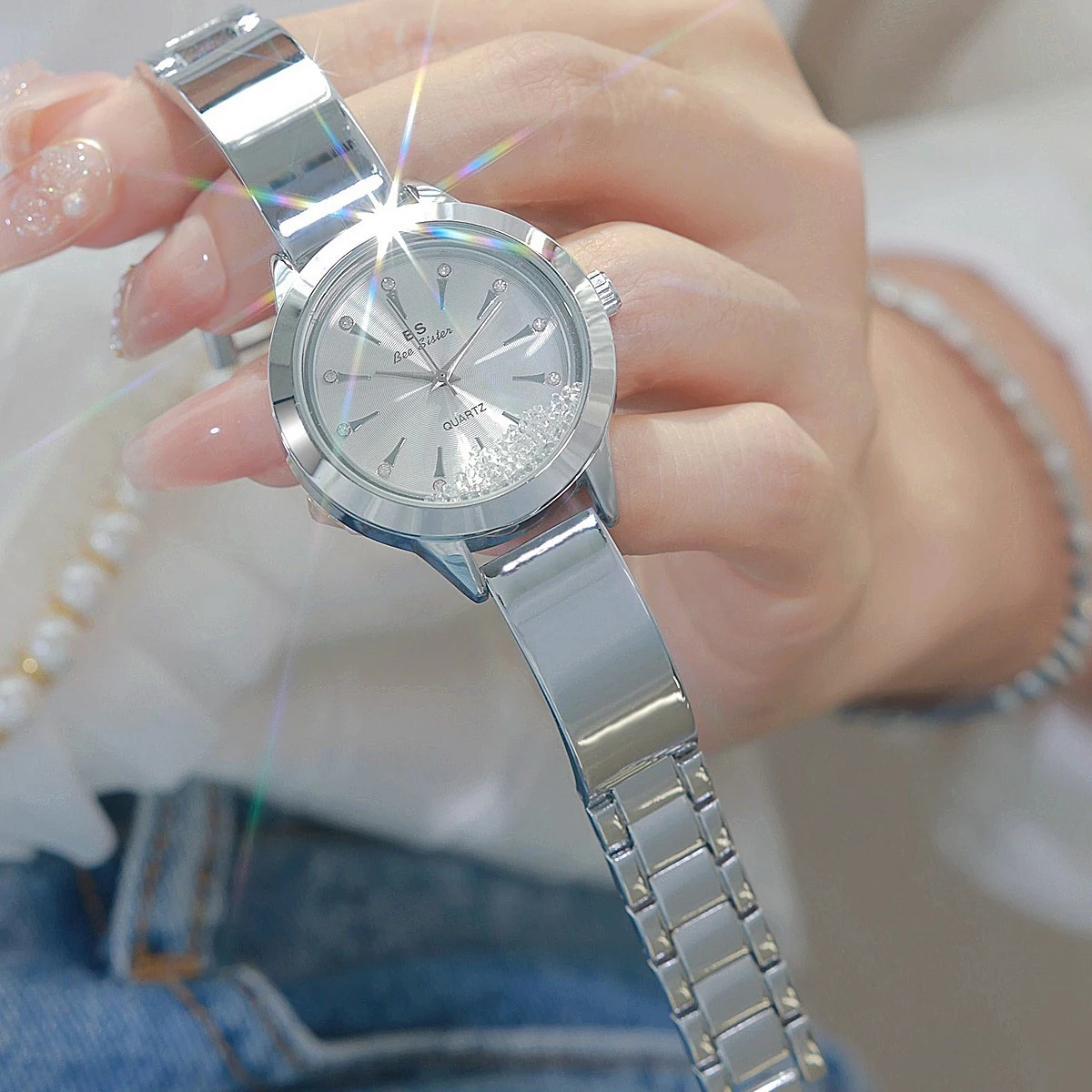 Women Watch New Luxury Brand Diamond Ladies Quartz Watch Gold Silver Stainless Steel Lady Dress Fashion WristWatches For Womens