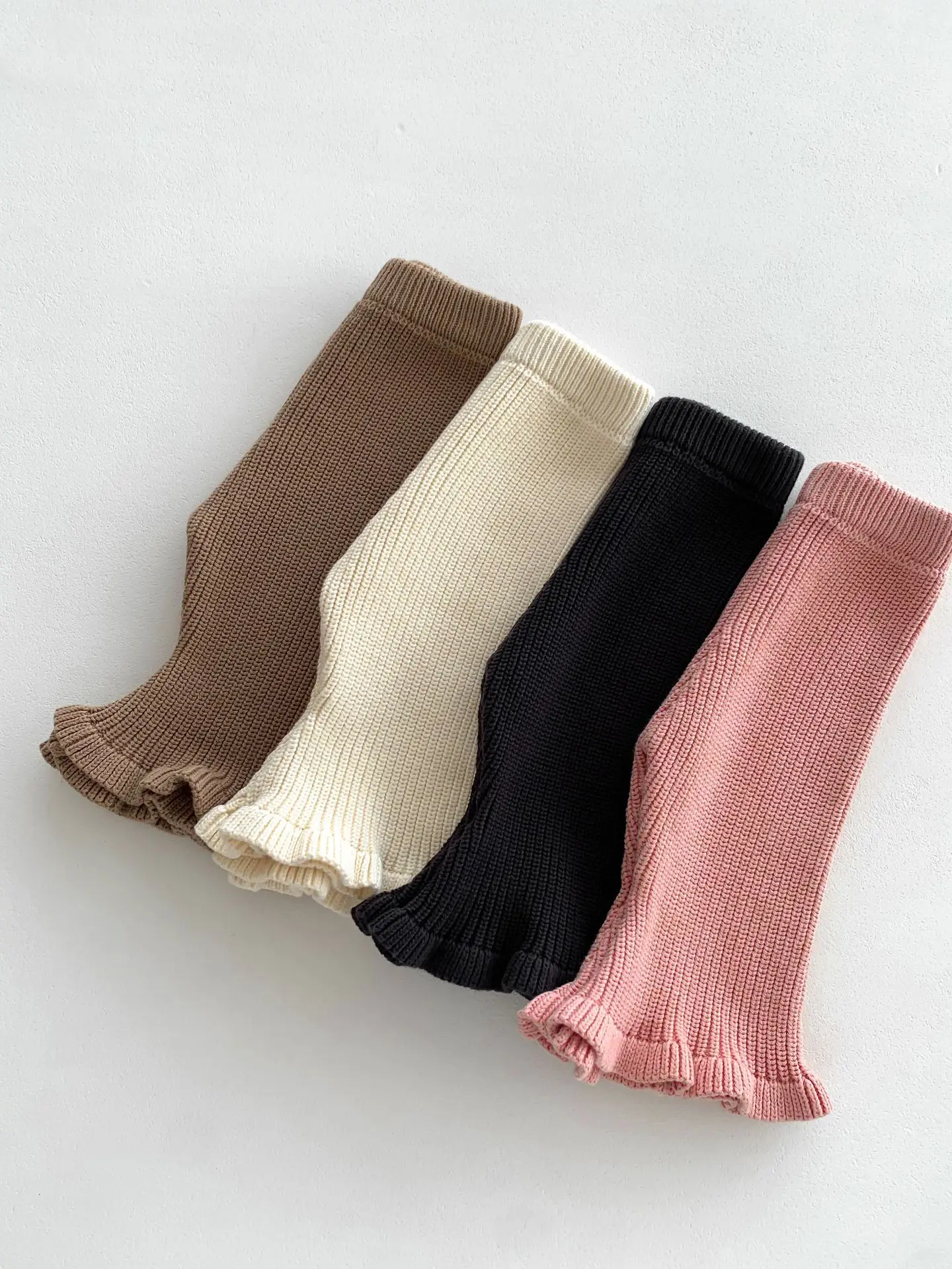 Baby Trousers Baby Leggings 7209 Korea Baby Knitted Pants Autumn Winter Girl Knitted Bell Bottoms Casual