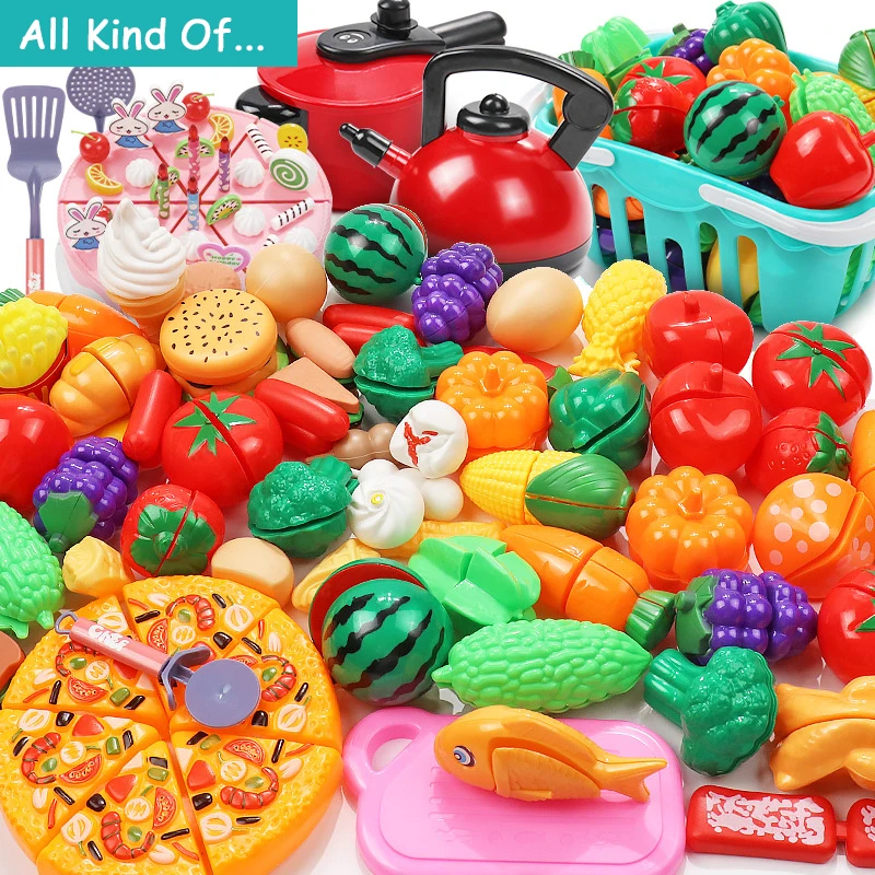 Jogo De Comida Conjunto, Jogo De Comida De Brinquedo Conjuntos De Alimentos  Para Crianças Cozinha Com Frutas Legumes Bebidas Pizza Fingir Jogos De  Comida Presentes Para Criança - Brinquedos De Mantimentos - AliExpress