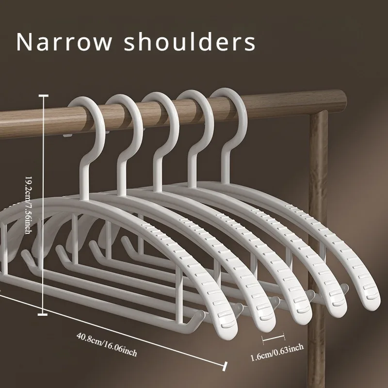 Clothes Hanger Wide Shoulder Household Clothes Hanger Hot Selling Non-Slip Clothes Hanger Multifunctional White Clothes Hanger 2