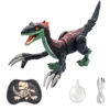 2.4G Children's Remote Control Spray Dinosaur Toys Walking Velociraptor with Lights Sounds Dinosaur Robot RC Toys for Kids Gift 5
