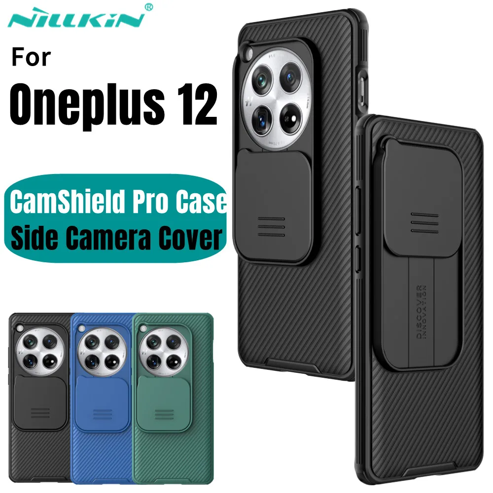

For OnePlus 12 Case Nillkin CamShield Pro Case Slide Lens Camera Cover Privacy Protection Shockproof Back Cover For One Plus 12