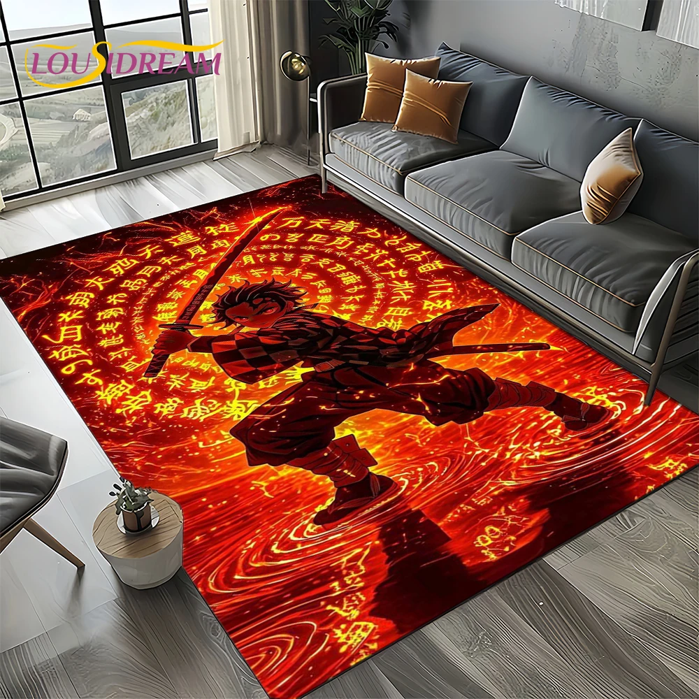 Cartoon Demon S-Slayer Carpet Rug for Living Room Bedroom