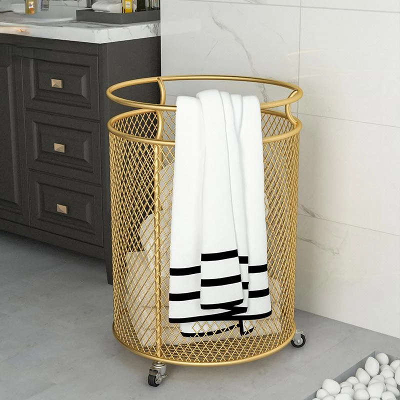 

Nordic Modern Multi Functional Clothes Storage Basket Household Bathroom Bathroom Iron Hollowout Laundry Basket