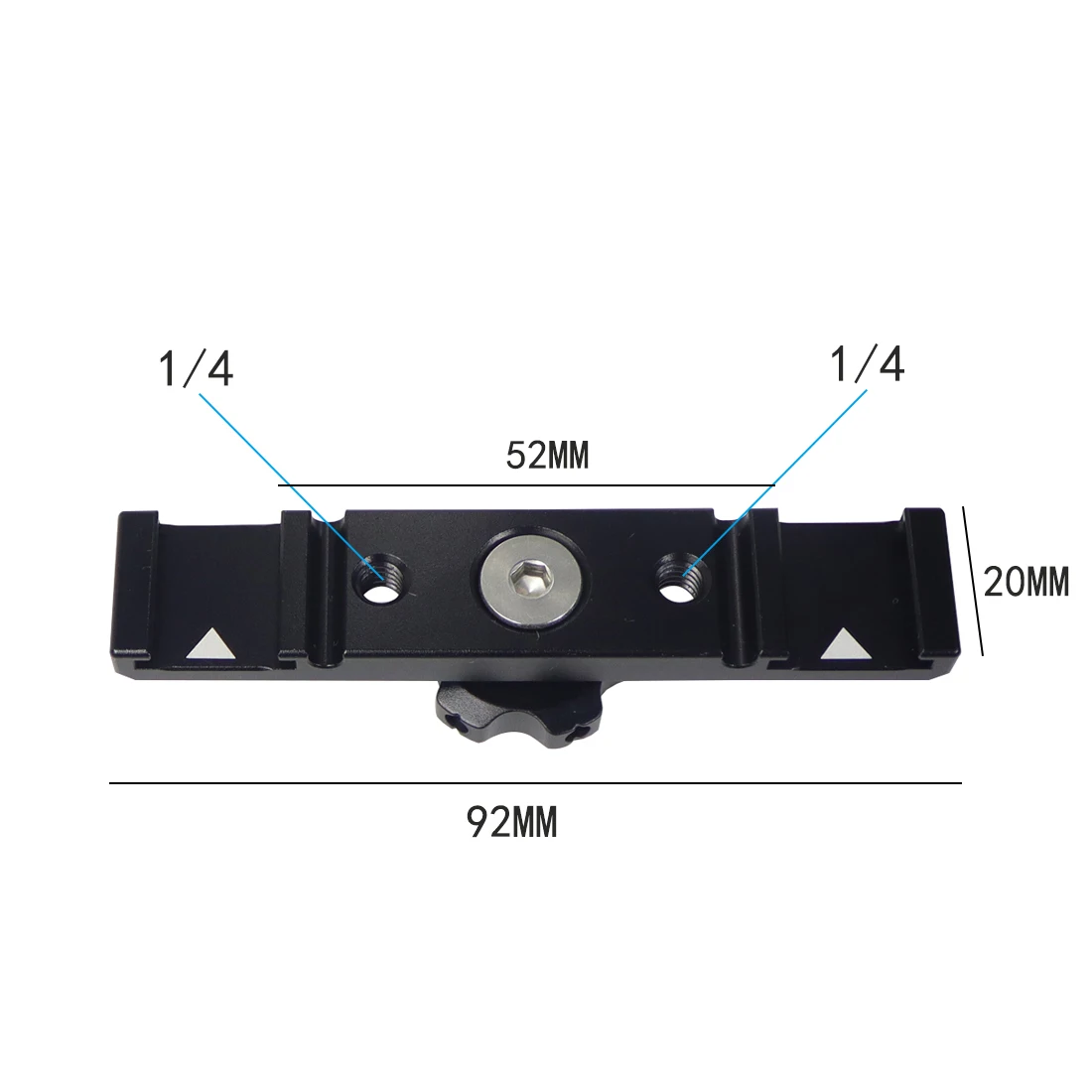 Double Cold Hot Shoe Adapter Mount Extension Holder Video Bracket for Canon for
