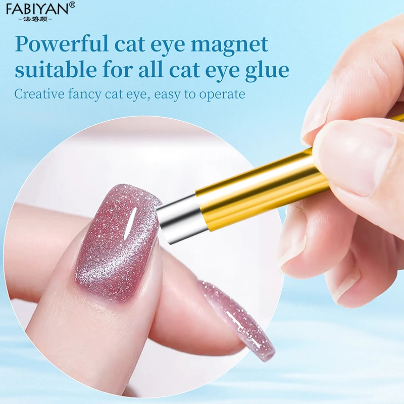 Cylindrical Cat Eye Nail Magnetic Stick UV Gel Polish Glitter Effect Manicure DIY Tools Nail Magnetic For 3D Cat Eye Painting