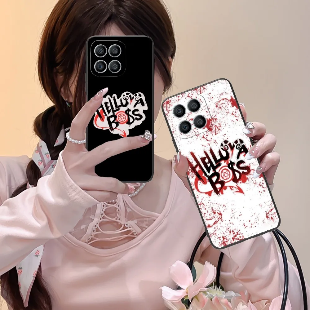 H-Helluva Boss Mobile Cell Phone Case For Huawei Honor 90 80 70 60 50 30 20 10 9 8 7 Pro C S Se Lite 5G Black Phone Cover Funda