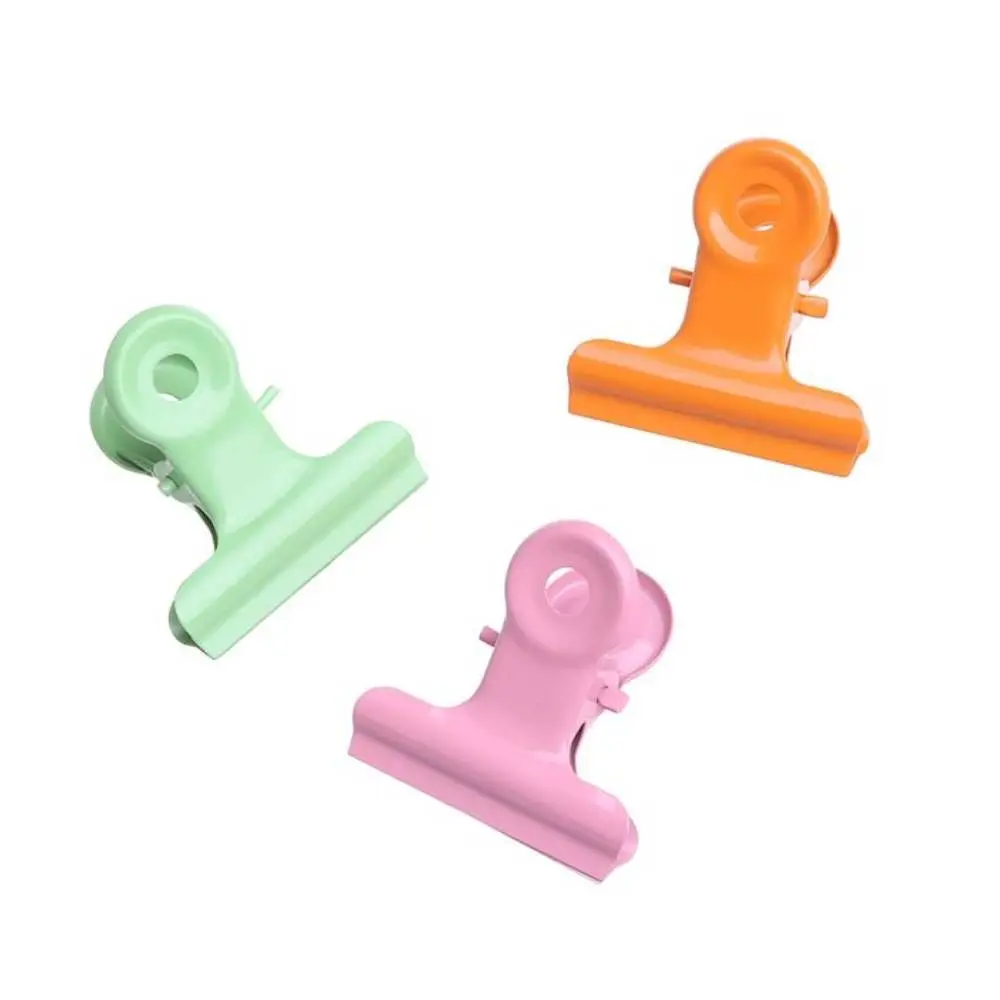 

5 Pieces / Batch of Cute Metal Binder Paint Candy Color 9 Colors Folder Note Letter Paper Clip Clip School Office Stationery