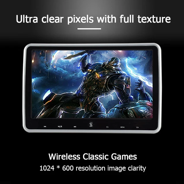 654435-76a0e0.jpg رقيقة جدا شاشة الكريستال السائل 10.1 بوصة سيارة مسند الرأس رصد AV لاعب مرآة ربط FHD1080P شاشة فيديو مع USB/SD الوسائط المتعددة